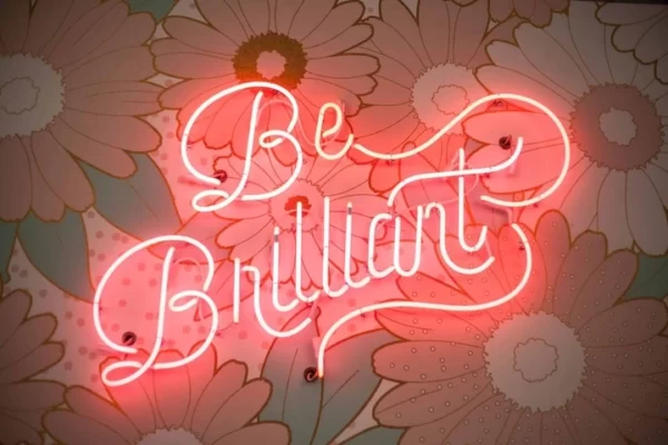 images décorative avec le texte "Be Brilliant"